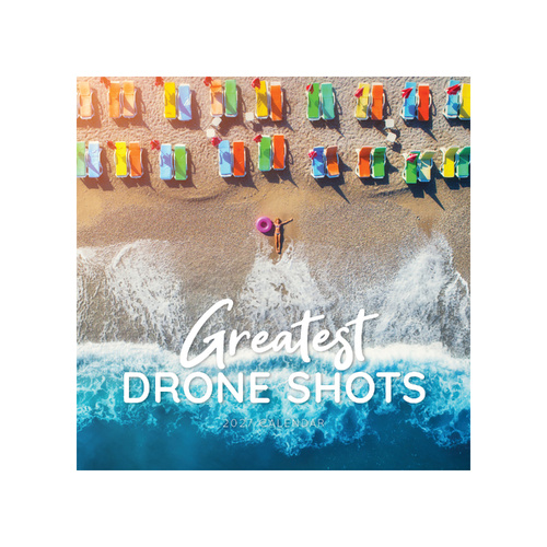 2027 Calendar Greatest Drone Shots Square Wall, Paper Pocket CPB13