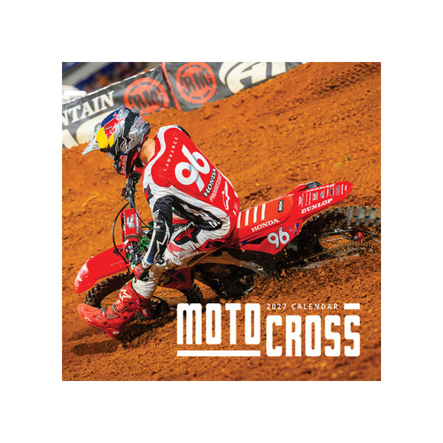 2027 Calendar Motocross Square Wall, Paper Pocket CSB10