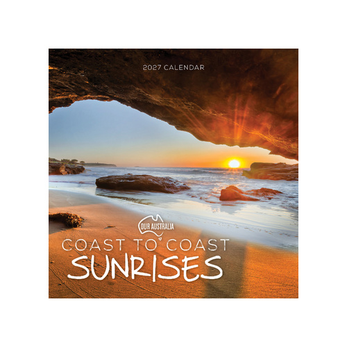 2027 Calendar Our Australia Coast To Coast Sunrises Square Wall, Paper Pocket COB4