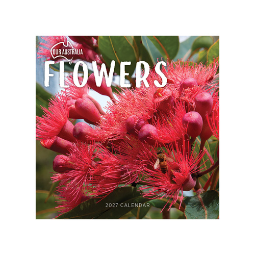 2027 Calendar Our Australia Flowers Square Wall, Paper Pocket COB11