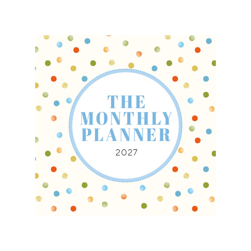 2027 Calendar The Monthly Planner Square Wall, Paper Pocket CPB26