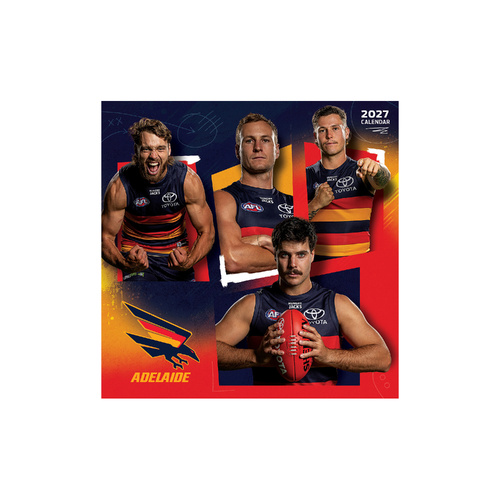 2027 Calendar AFL Adelaide Crows Square Wall, Paper Pocket CAFB1