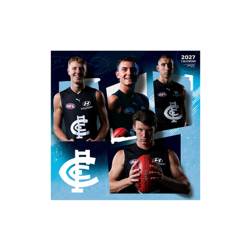 2027 Calendar AFL Carlton Blues Square Wall, Paper Pocket CAFB9