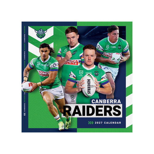 2027 Calendar NRL Canberra Raiders Square Wall, Paper Pocket CNRB2