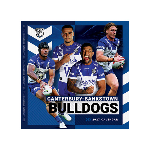 2027 Calendar NRL Canterbury-Bankstown Bulldogs Square Wall, Paper Pocket CNRB3