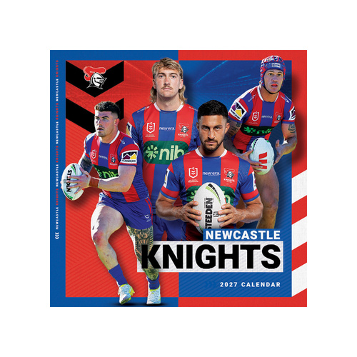 2027 Calendar NRL Newcastle Knights Square Wall, Paper Pocket CNRB8