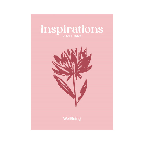2027 Planner Diary Wellbeing Inspirations A5 Week to View, Paper Pocket