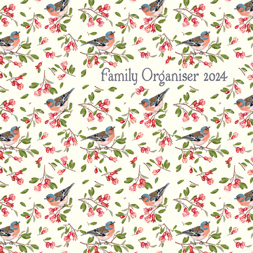 2024 Calendar Birdsong Family Organiser Square Wall, Gifted Stationery GSC23684