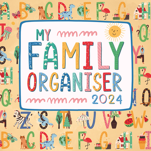 2024 Calendar My Family Organiser Unicorn Square Wall by The Gifted Stationery