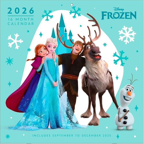 2026 Calendar Disney Frozen (Idyllic Wonder) Official 16-Month Square Wall, Pyramid I32309