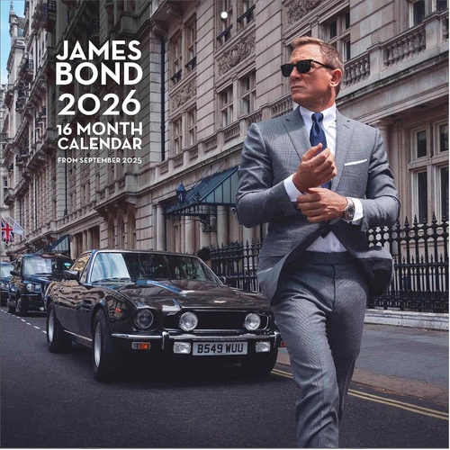 2026 Calendar James Bond Official 16-Month Square Wall, Pyramid I32378