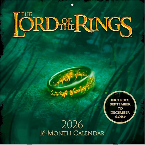 2026 Calendar Lord of The Rings Official 16-Month Square Wall, Pyramid I32392