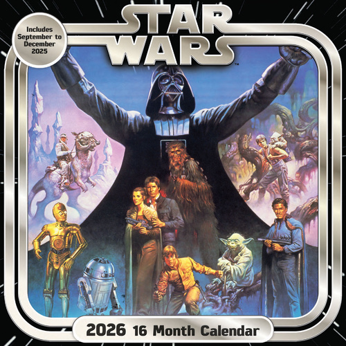 2026 Calendar Star Wars Classic Official 16-Month Square Wall, Pyramid I32538