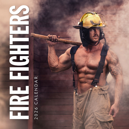 2026 Calendar Fire Fighters 16-Month Square Wall, Red Robin RR261182