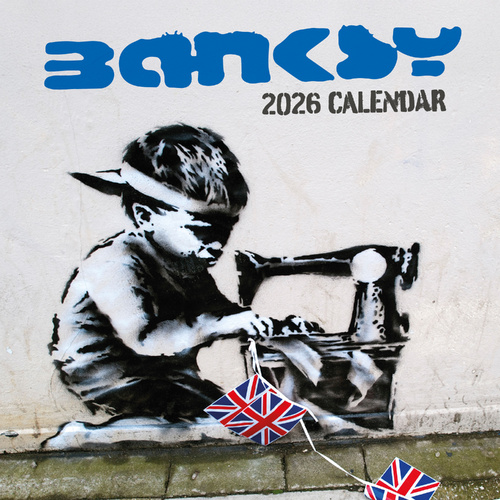 2026 Calendar Banksy 16-Month Square Wall, Red Robin RR261199