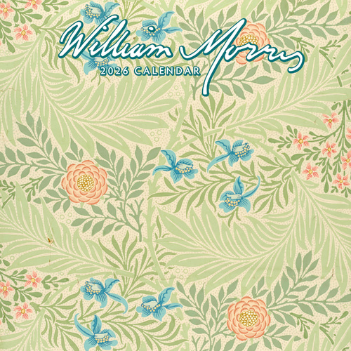 2026 Calendar William Morris 16-Month Square Wall, Red Robin RR261225