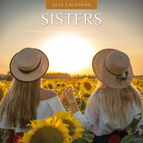 2026 Calendar Sisters 16-Month Square Wall, Red Robin RR261283