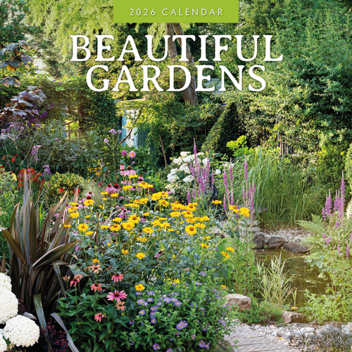 2026 Calendar Beautiful Gardens 16-Month Square Wall, Red Robin RR261289