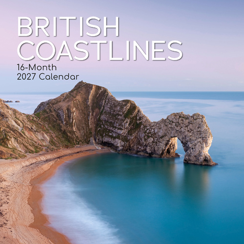2027 Calendar British Coastlines Square Wall, Gifted Stationery GSC26918