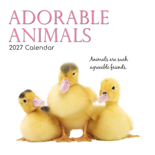 2027 Calendar Adorable Animals Square Wall, Gifted Stationery GSC26983