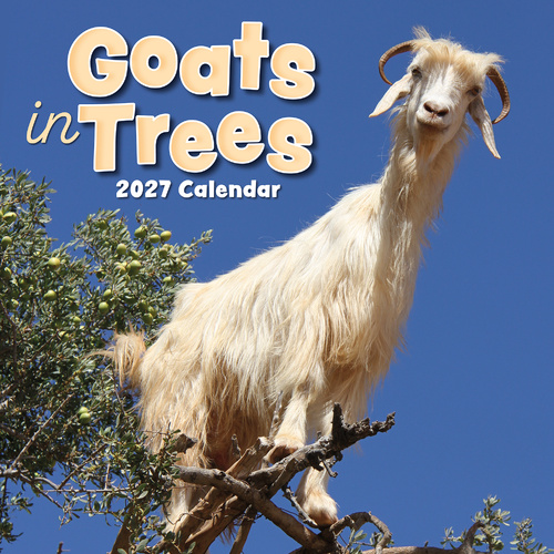 2027 Calendar Goats in Trees Square Wall, Gifted Stationery GSC27008
