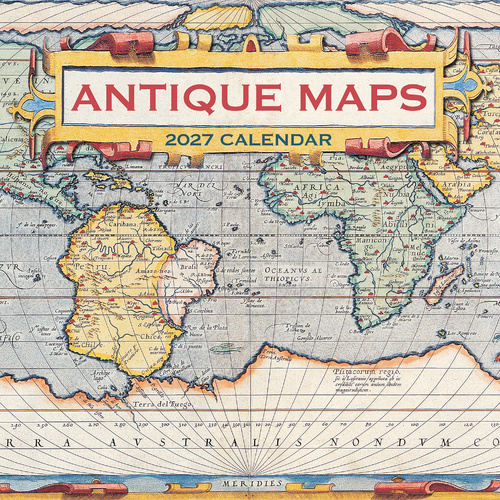 2027 Calendar Antique Maps Square Wall, Gifted Stationery GSC27074