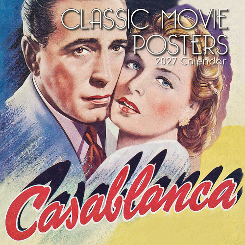 2027 Calendar Classic Movie Posters Square Wall, Gifted Stationery GSC27079