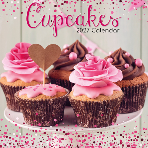 2027 Calendar Cupcakes Square Wall, Gifted Stationery GSC27127