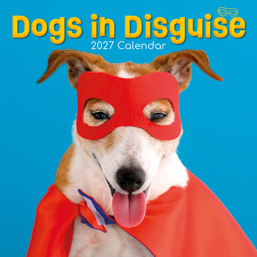 2027 Calendar Dogs in Disguise Square Wall, Gifted Stationery GSC27140