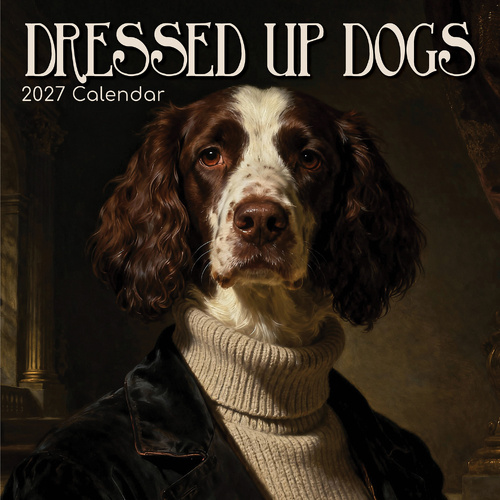 2027 Calendar Dressed Up Dogs Square Wall, Gifted Stationery GSC27141