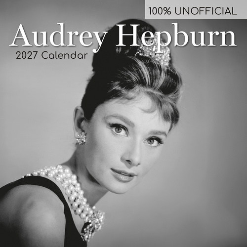2027 Calendar 100% Unofficial Audrey Hepburn Square Wall, Gifted Stationery GSC27152