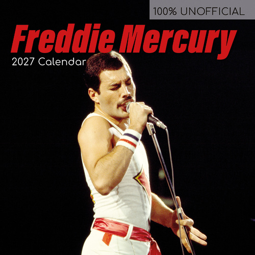 2027 Calendar 100% Unofficial Freddie Mercury Square Wall, Gifted Stationery GSC27159