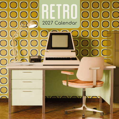 2027 Calendar Retro Square Wall, Gifted Stationery GSC27178