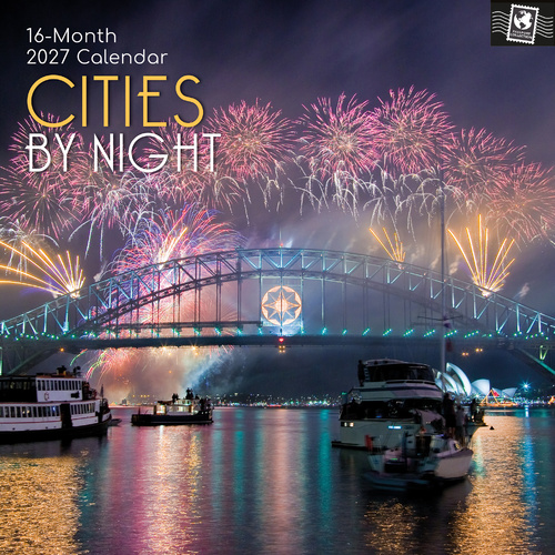 2027 Calendar Passport Collection Cities by Night Square Wall, Gifted Stationery GSC27198