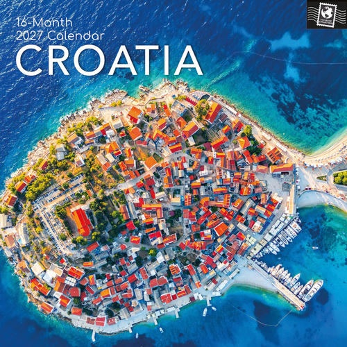2027 Calendar Passport Collection Croatia Square Wall, Gifted Stationery GSC27202