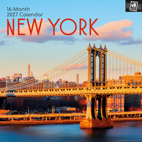 2027 Calendar Passport Collection New York Square Wall, Gifted Stationery GSC27212