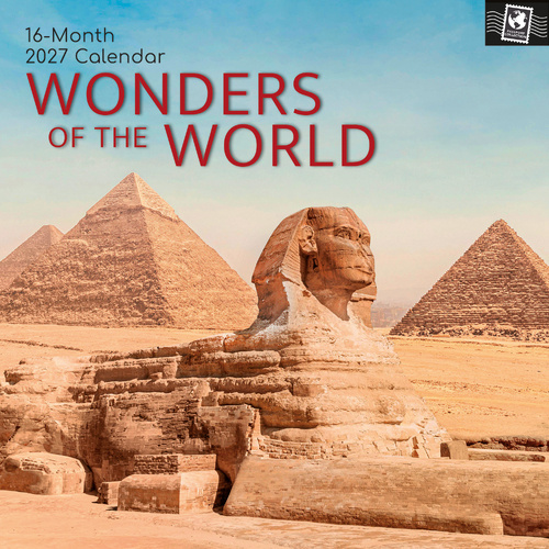 2027 Calendar Passport Collection Wonders of the World Square Wall, Gifted Stationery GSC27221