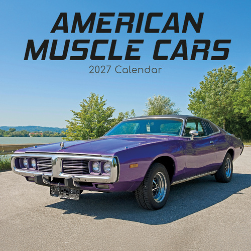 2027 Calendar American Muscle Cars Square Wall, Gifted Stationery GSC27222