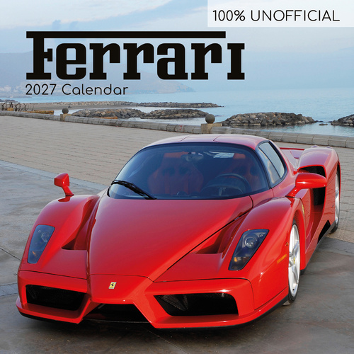 2027 Calendar 100% Unofficial Ferrari Square Wall, Gifted Stationery GSC27228