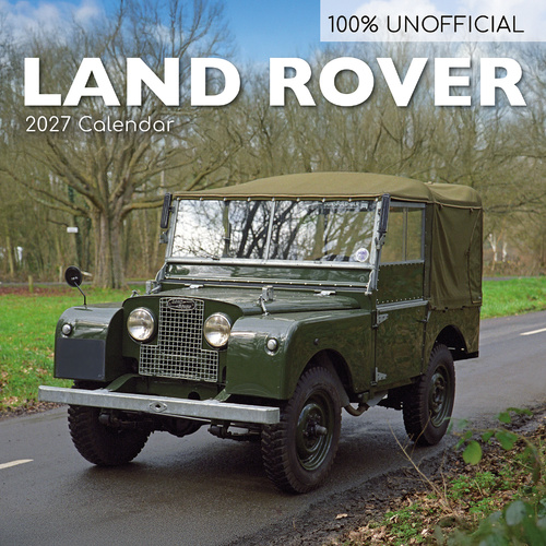 2027 Calendar 100% Unofficial Land Rover Square Wall, Gifted Stationery GSC27231
