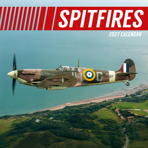 2027 Calendar Spitfires Square Wall, Gifted Stationery GSC27233