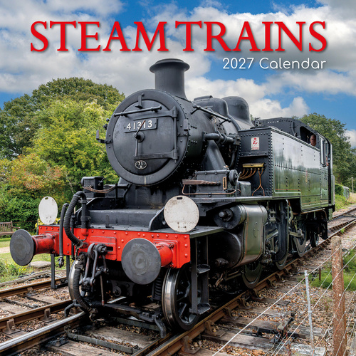 2027 Calendar Steam Trains Square Wall, Gifted Stationery GSC27234
