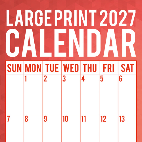 2027 Calendar Large Print Calendar Square Wall, Gifted Stationery GSC27256