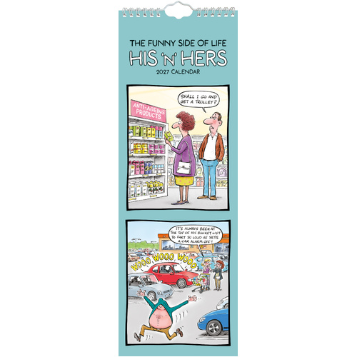 2027 Calendar The Funny Side of Life (His & Hers) Slim Wall, Gifted Stationery GSC27296