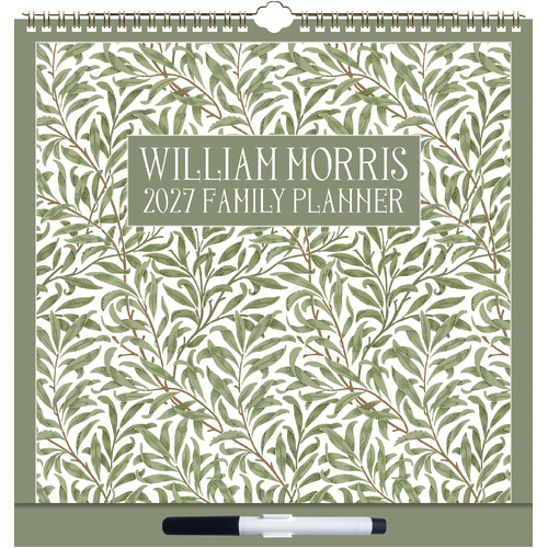 2027 Calendar William Morris Weekly Planner Wiro Wall, Gifted Stationery GSC27307