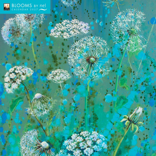 2027 Calendar Blooms by Nel Square Wall by Flame Tree, CAL2027-056