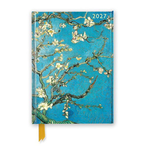 2027 Diary Luxury Vincent van Gogh: Almond Blossom A5 Week to View by Flame Tree, DIA2027-NB03