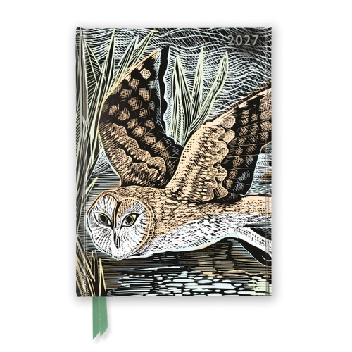 2027 Diary Luxury Angela Harding: Marsh Owl A5 Week to View by Flame Tree, DIA2027-NB06