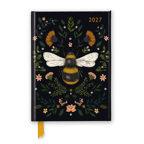 2027 Diary Luxury Jade Mosinski: Bee A5 Week to View by Flame Tree, DIA2027-NB07