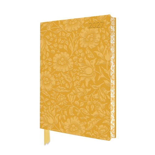 2027 Diary Artisan Art William Morris: Mallow A5 Week to View Yellow by Flame Tree, DIA2027-A08